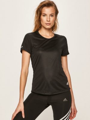 Bežecké tričko adidas Performance čierna farba