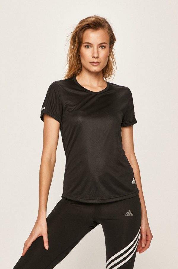 Bežecké tričko adidas Performance čierna farba